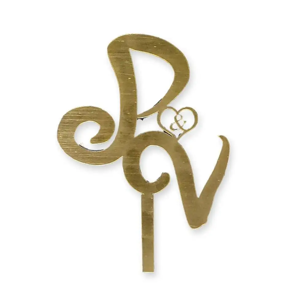 Engagement or Wedding Initials Cake Toppers-(Acrylic)